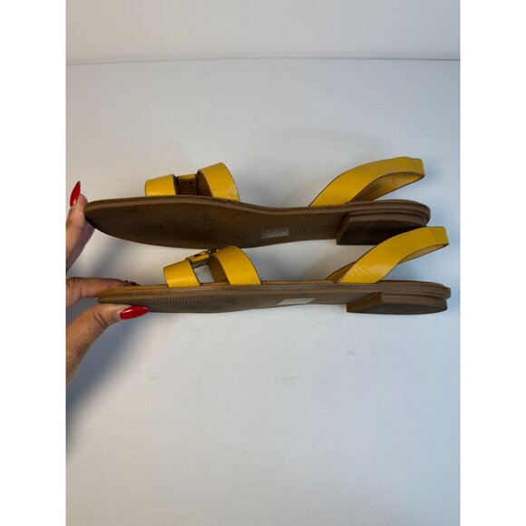 Aldo Fandra Pillow Walk Flat Sandals Yellow Size 11 Open Toe Casual Shoes - Picture 7 of 11